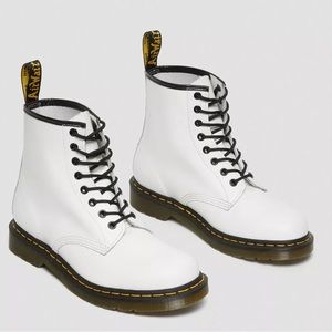 Dr. Martens White Smooth Leather Boot